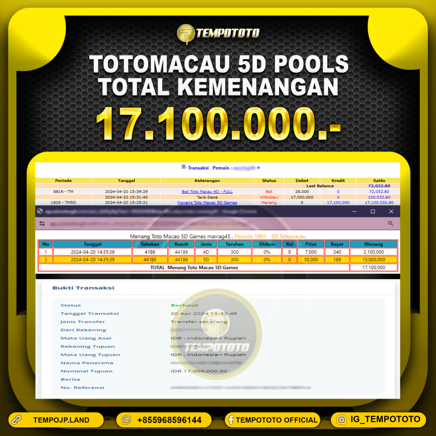 BUKTI JP TEMPOTOTO TOGEL