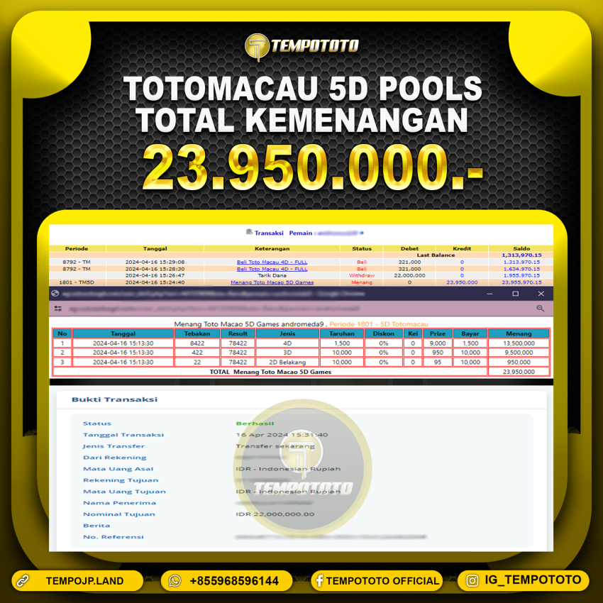 BUKTI JP TEMPOTOTO TOGEL