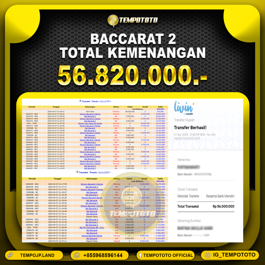 BUKTI JACKPOT TEMPOTOTO CASINO