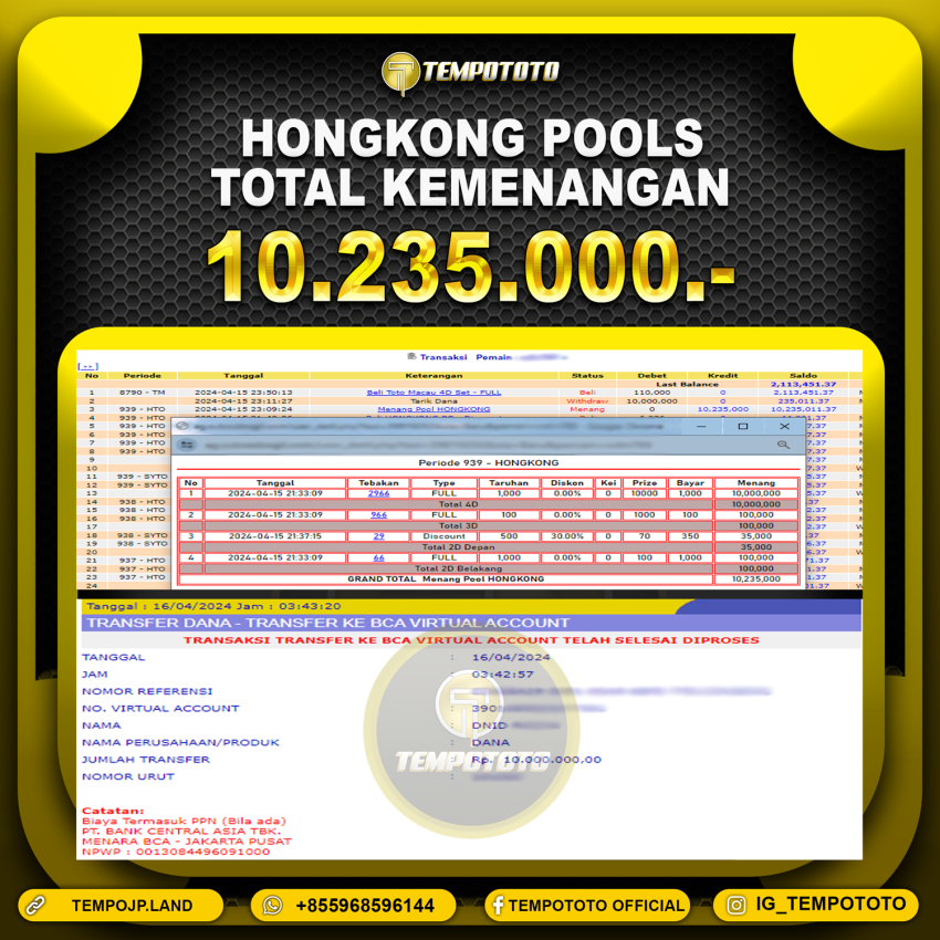 BUKTI JP TEMPOTOTO TOGEL