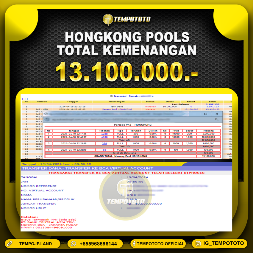 BUKTI JP TEMPOTOTO TOGEL