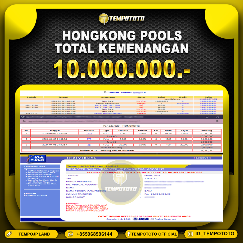 BUKTI JP TEMPOTOTO TOGEL