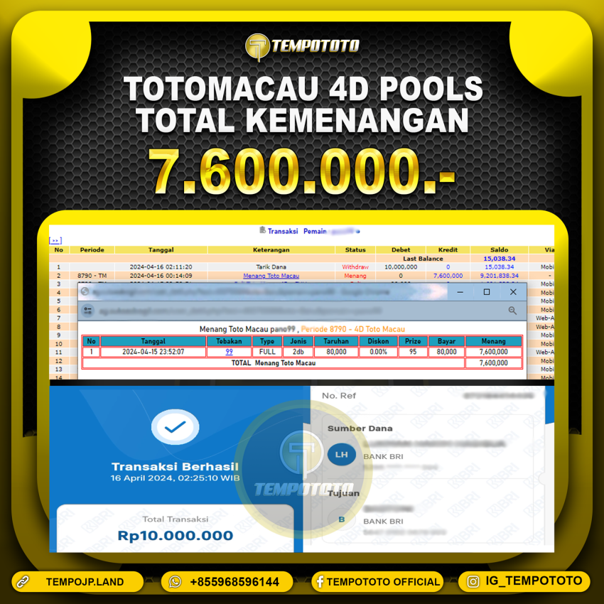 BUKTI JP TEMPOTOTO TOGEL