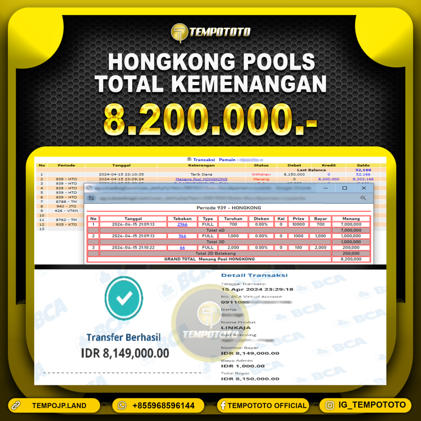 BUKTI JP TEMPOTOTO TOGEL