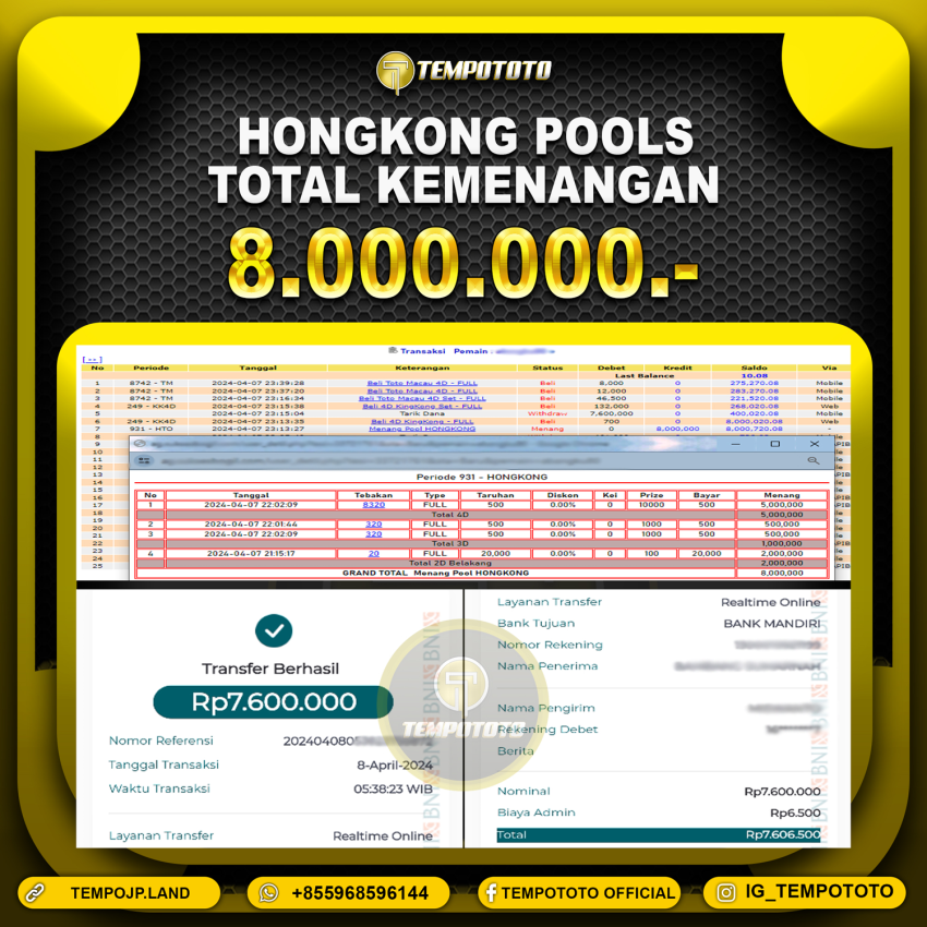 BUKTI JP TEMPOTOTO TOGEL