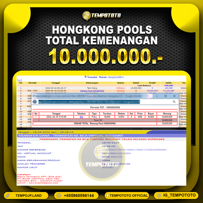 BUKTI JP TEMPOTOTO TOGEL