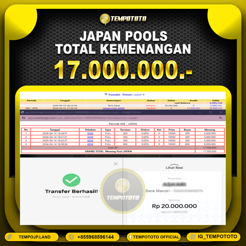 BUKTI JP TEMPOTOTO TOGEL