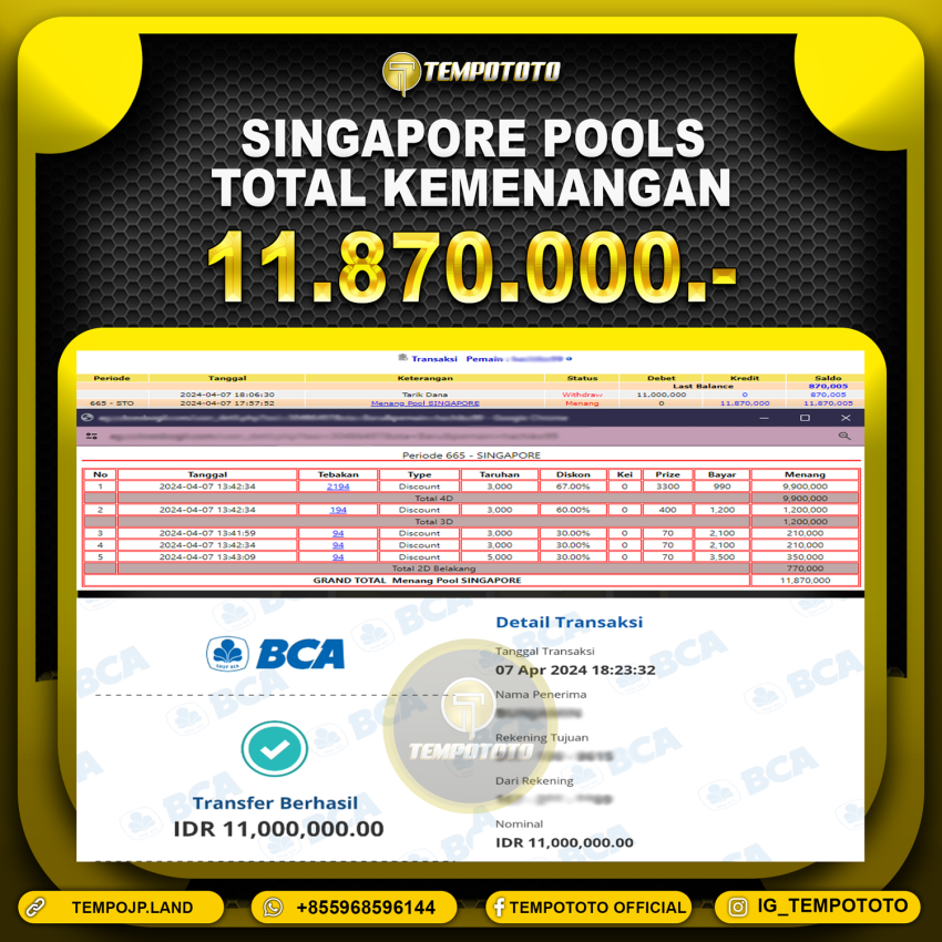 BUKTI JP TEMPOTOTO TOGEL