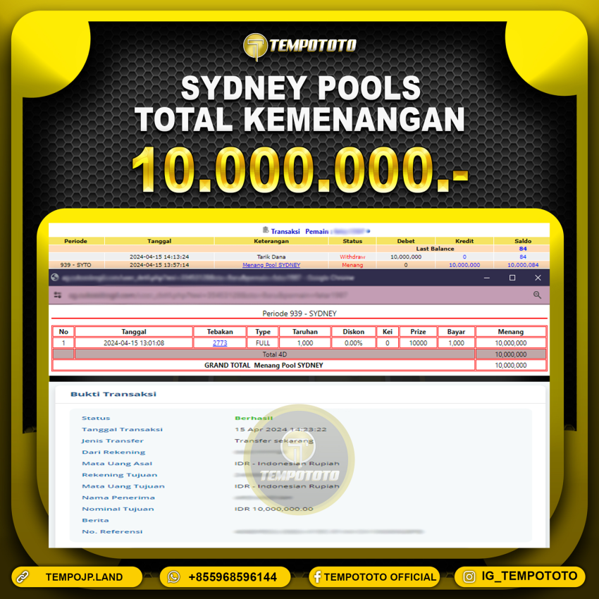 BUKTI JP TEMPOTOTO TOGEL