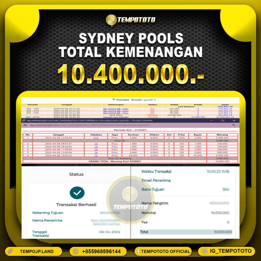 BUKTI JP TEMPOTOTO TOGEL