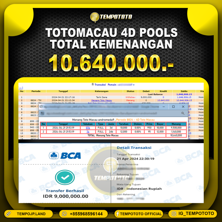 BUKTI JP TEMPOTOTO TOGEL