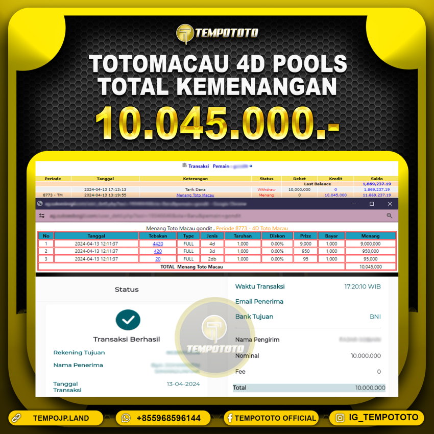 BUKTI JP TEMPOTOTO TOGEL