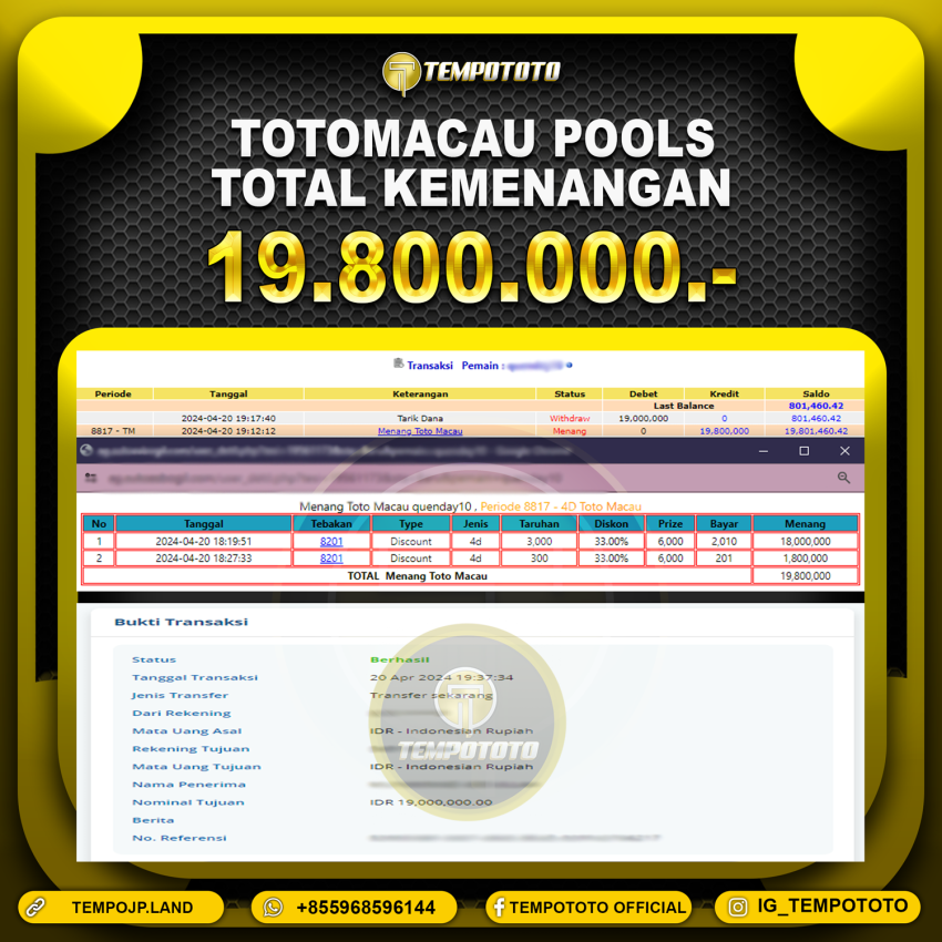 BUKTI JP TEMPOTOTO TOGEL