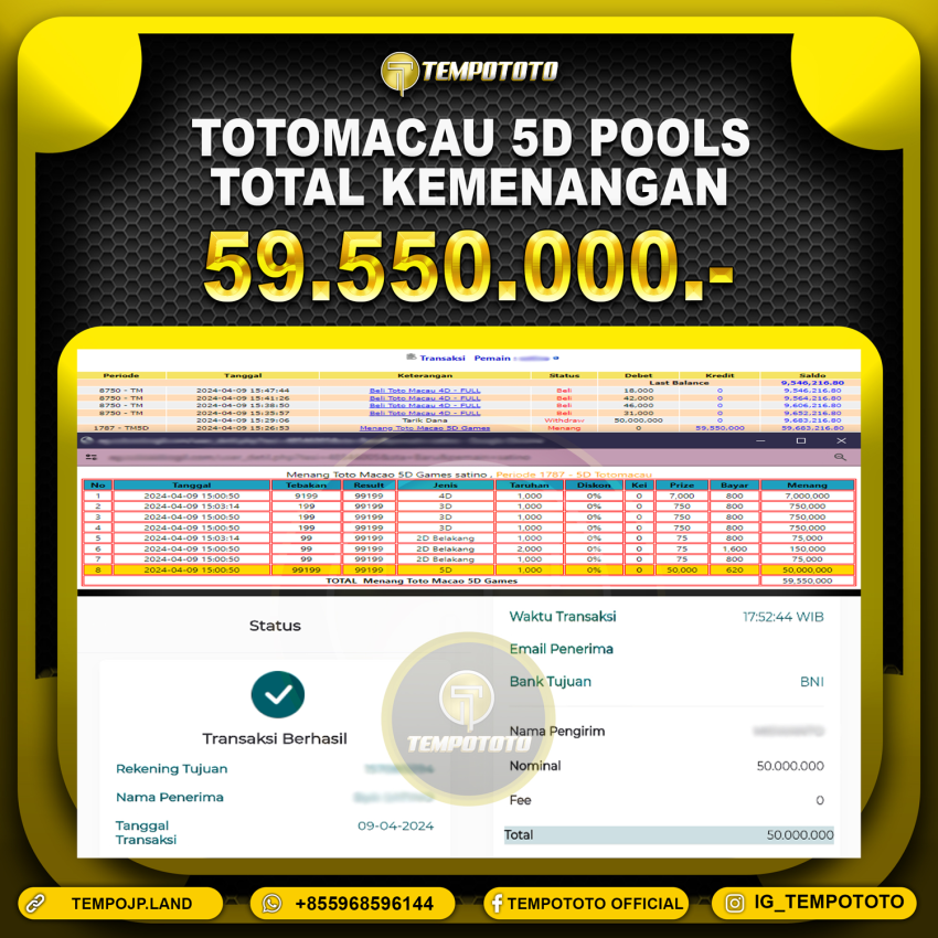 BUKTI JP TEMPOTOTO TOGEL