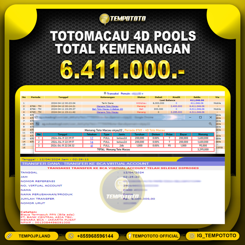 BUKTI JP TEMPOTOTO TOGEL