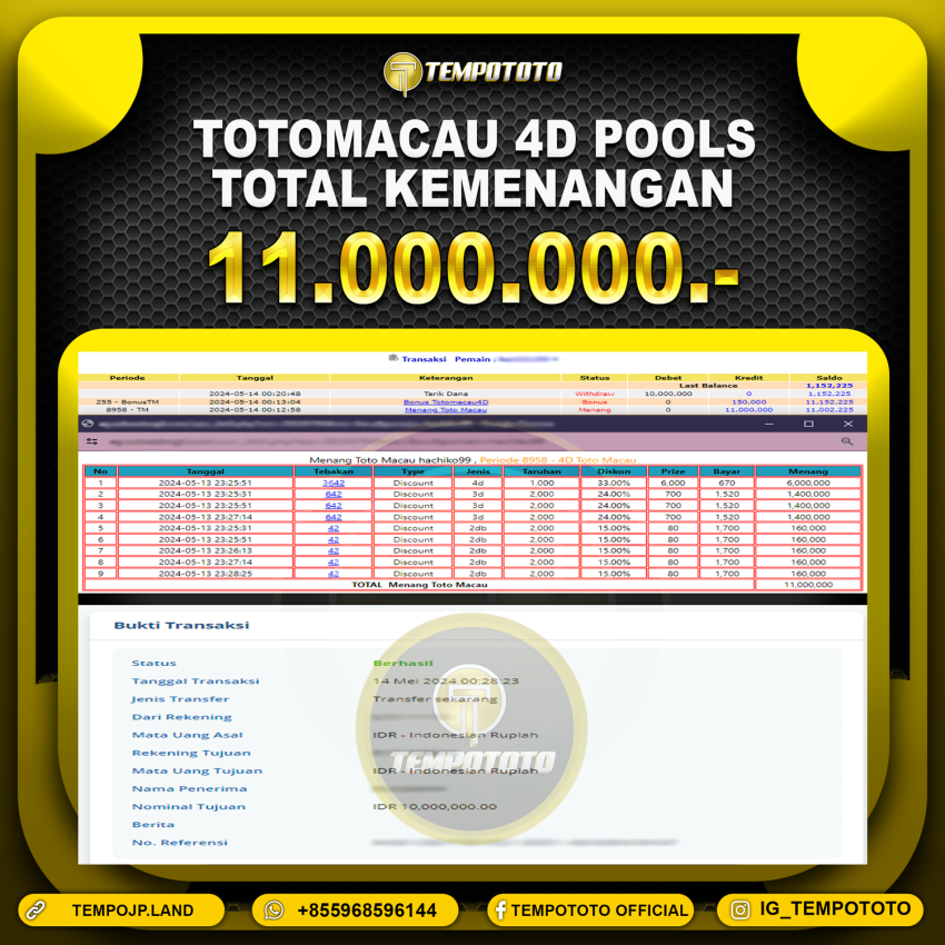 BUKTI JP TEMPOTOTO TOGEL