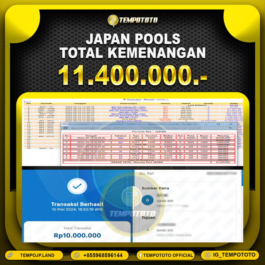 BUKTI JP TEMPOTOTO TOGEL