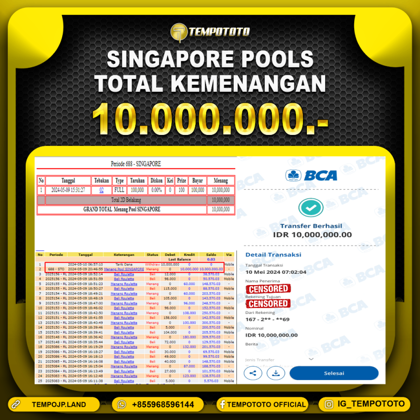 BUKTI JP TEMPOTOTO TOGEL