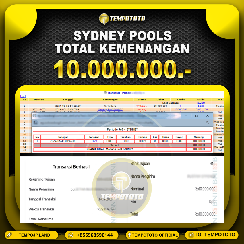 BUKTI JP TEMPOTOTO TOGEL