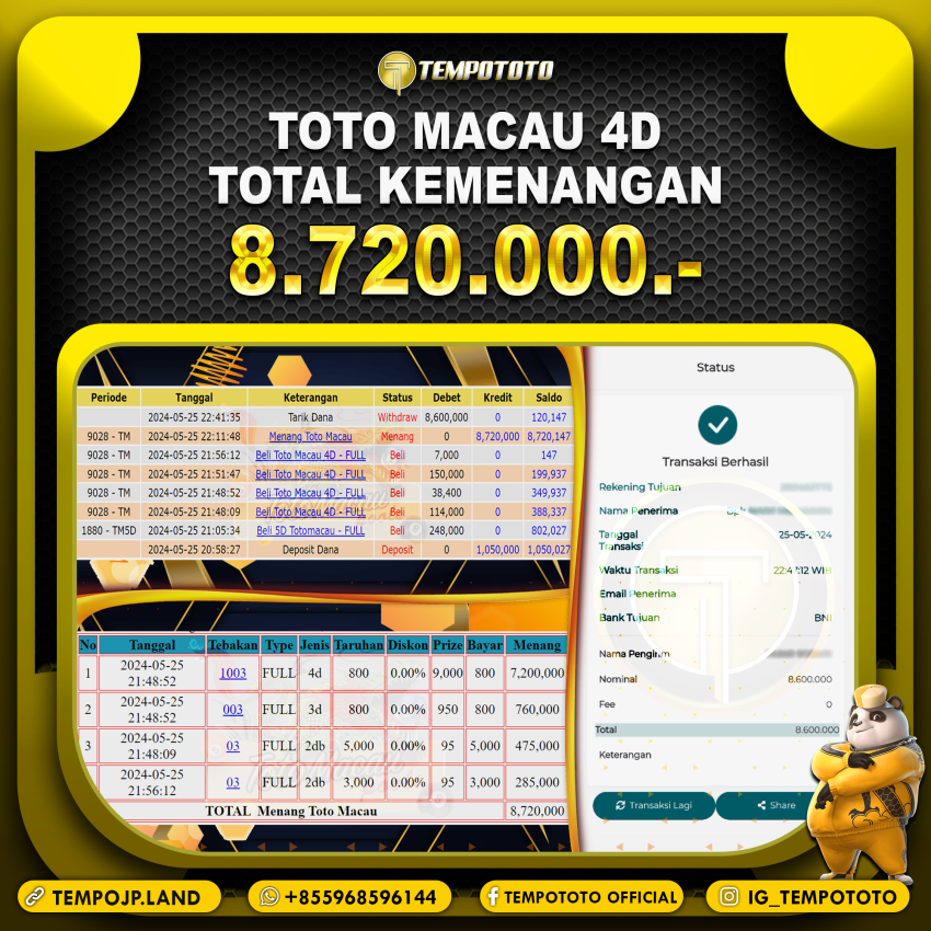 BUKTI JP TEMPOTOTO TOGEL