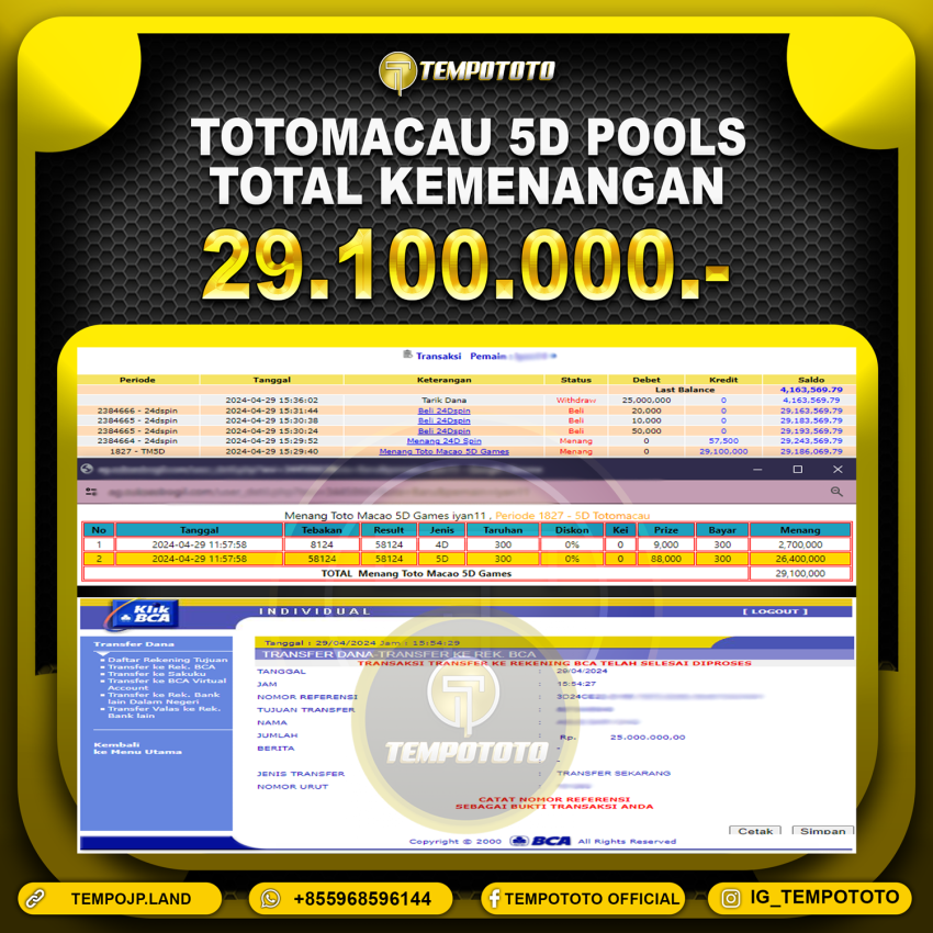 BUKTI JP TEMPOTOTO TOGEL