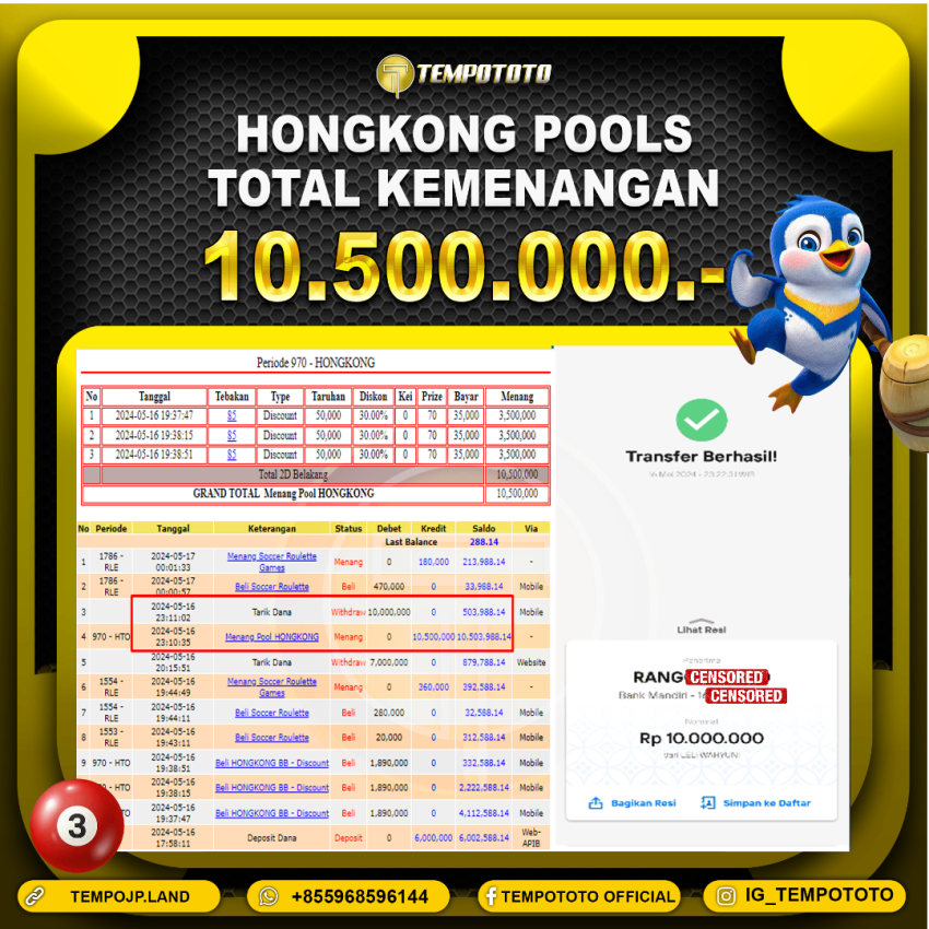 BUKTI JP TEMPOTOTO TOGEL