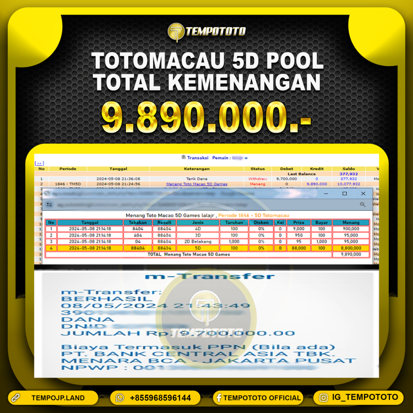 BUKTI JP TEMPOTOTO TOGEL