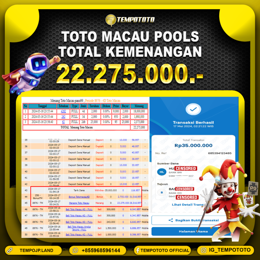 BUKTI JP TEMPOTOTO TOGEL