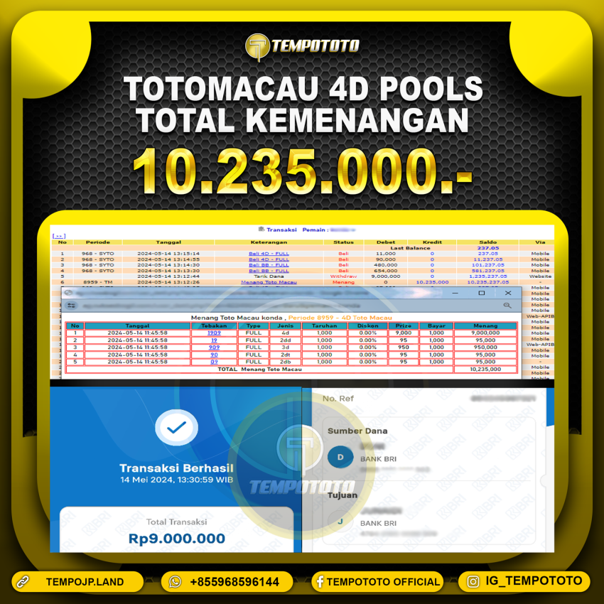 BUKTI JP TEMPOTOTO TOGEL