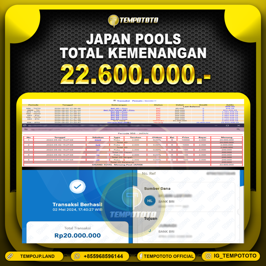 BUKTI JP TEMPOTOTO TOGEL