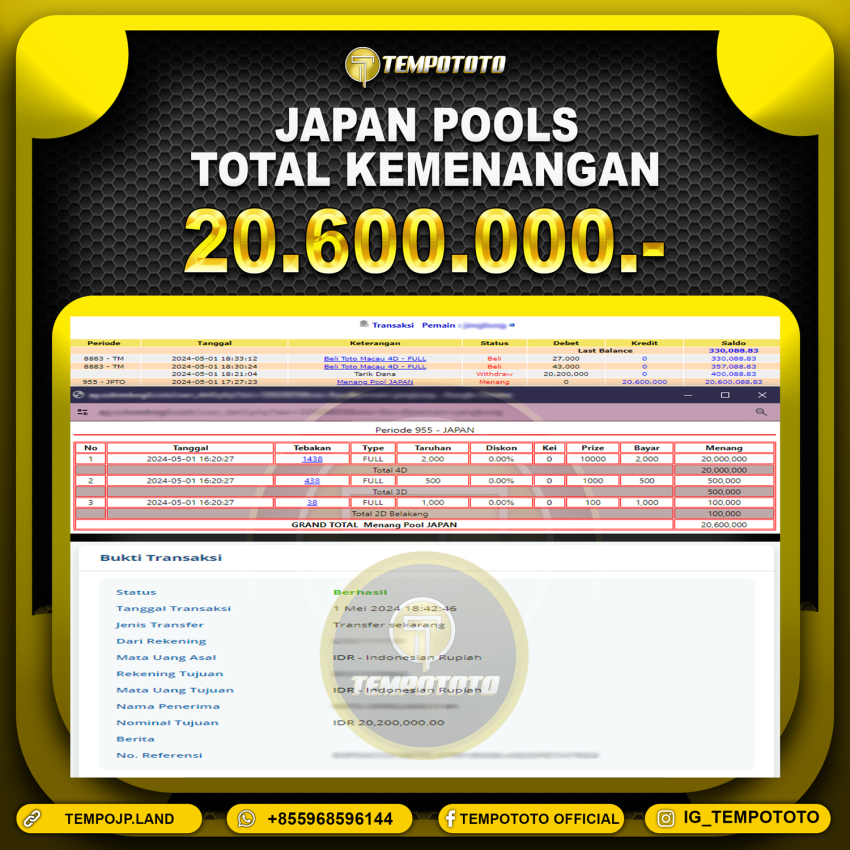 BUKTI JP TEMPOTOTO TOGEL