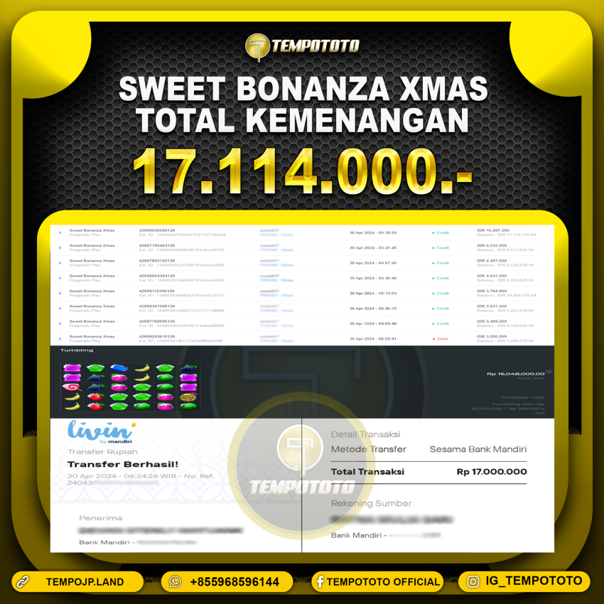 BUKTI JACKPOT TEMPOTOTO SLOT