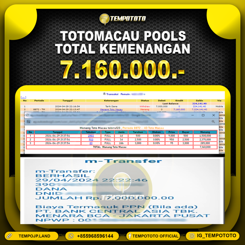 BUKTI JP TEMPOTOTO TOGEL