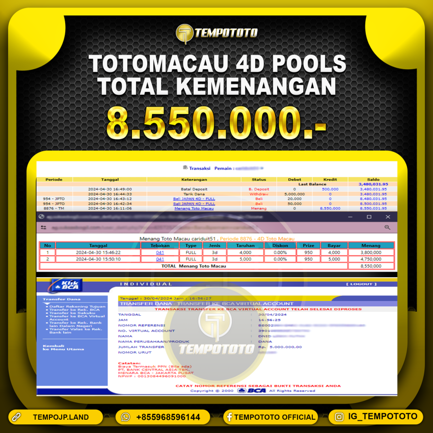 BUKTI JP TEMPOTOTO TOGEL