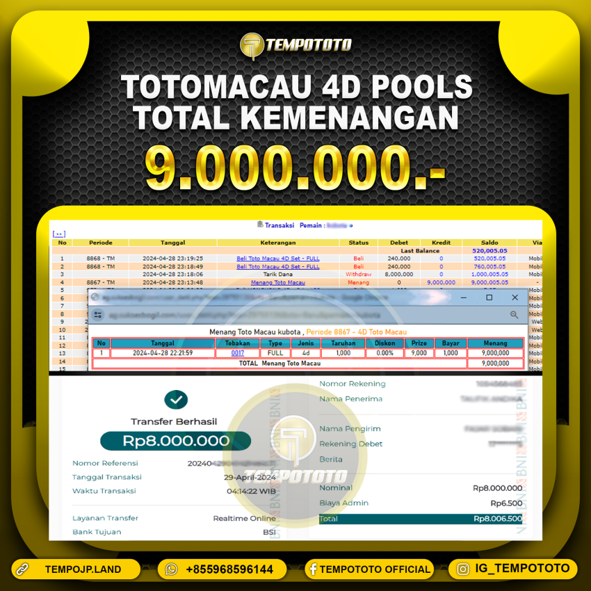 BUKTI JP TEMPOTOTO TOGEL