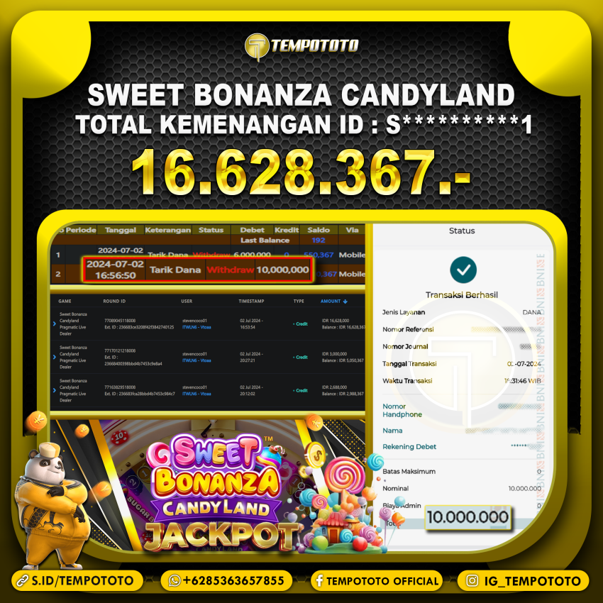 BUKTI JACKPOT TEMPOTOTO SLOT