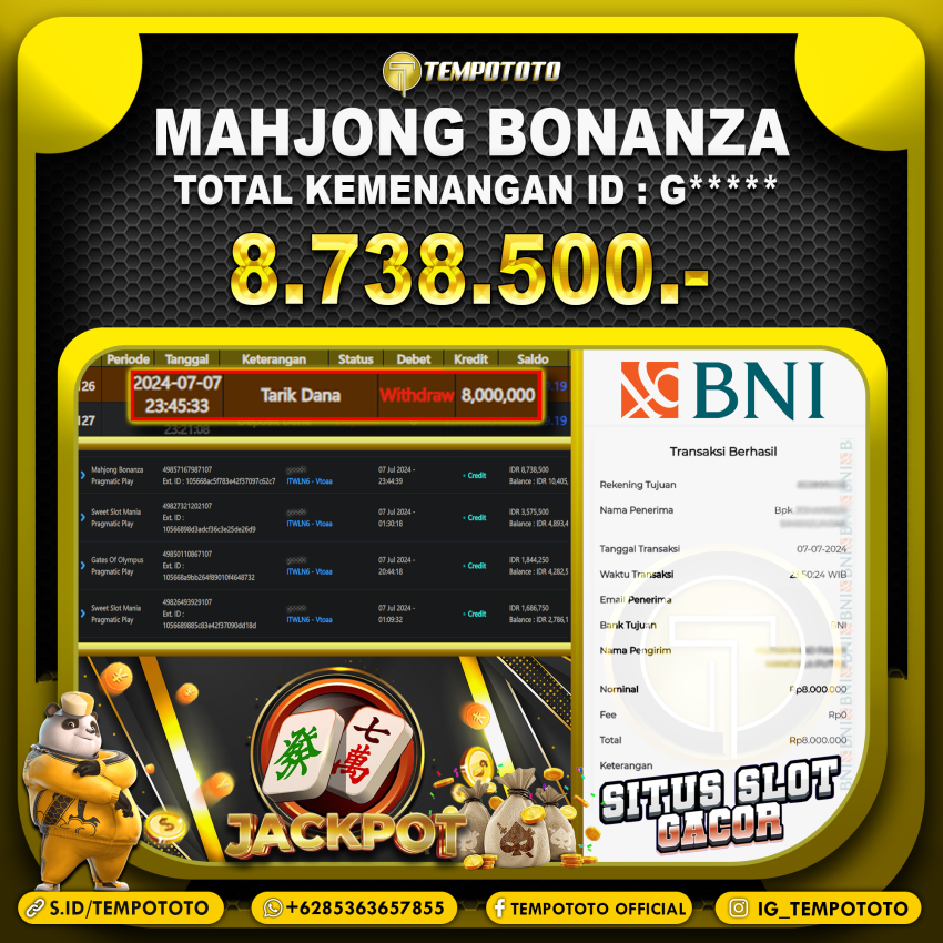 BUKTI JACKPOT TEMPOTOTO SLOT