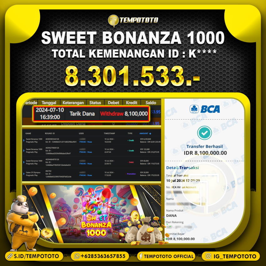 BUKTI JACKPOT TEMPOTOTO SLOT