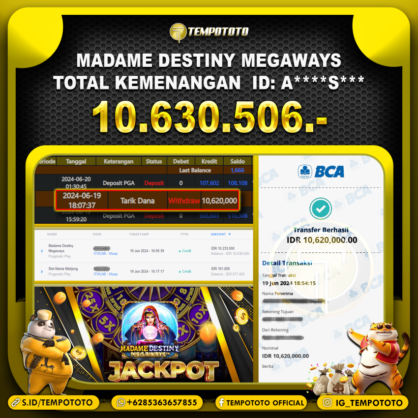 BUKTI JACKPOT TEMPOTOTO SLOT