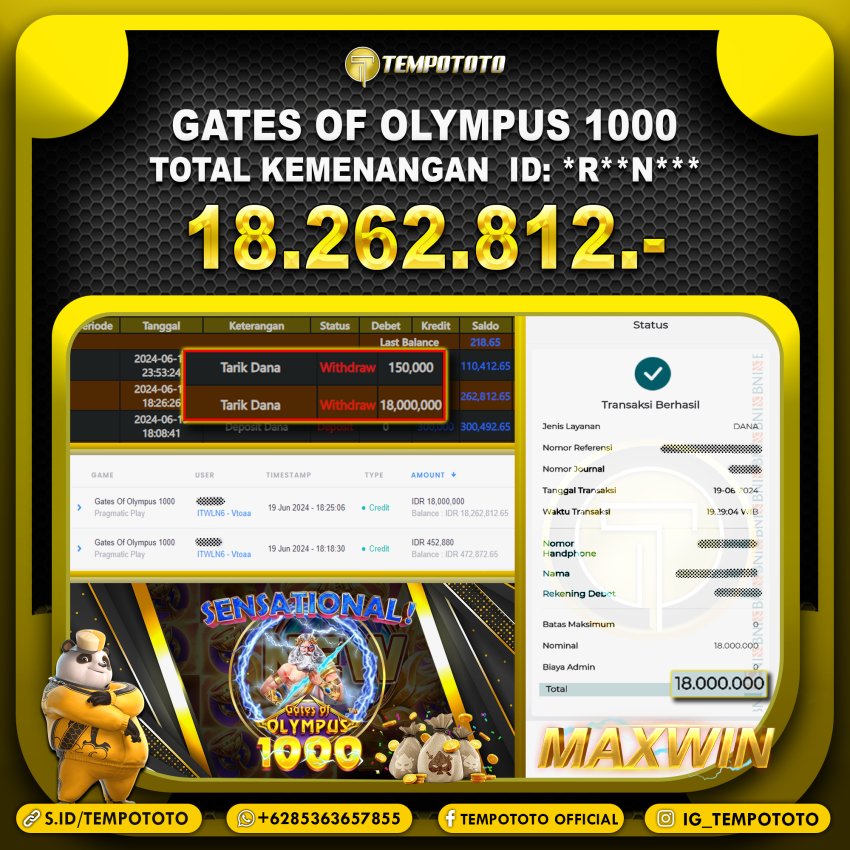 BUKTI JACKPOT TEMPOTOTO SLOT