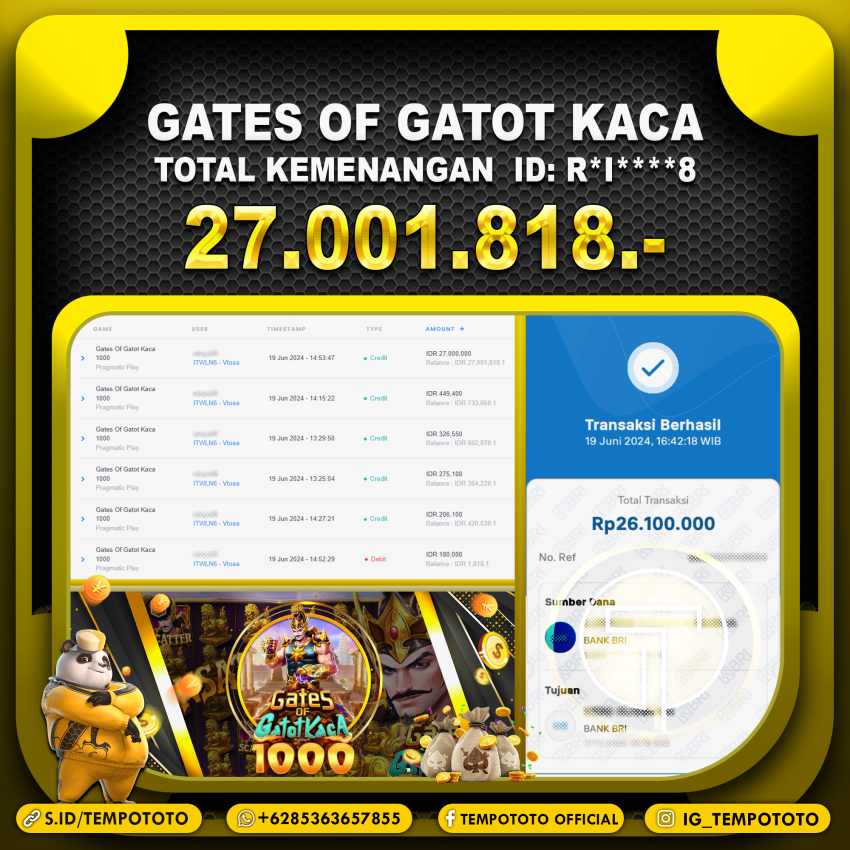 BUKTI JACKPOT TEMPOTOTO SLOT