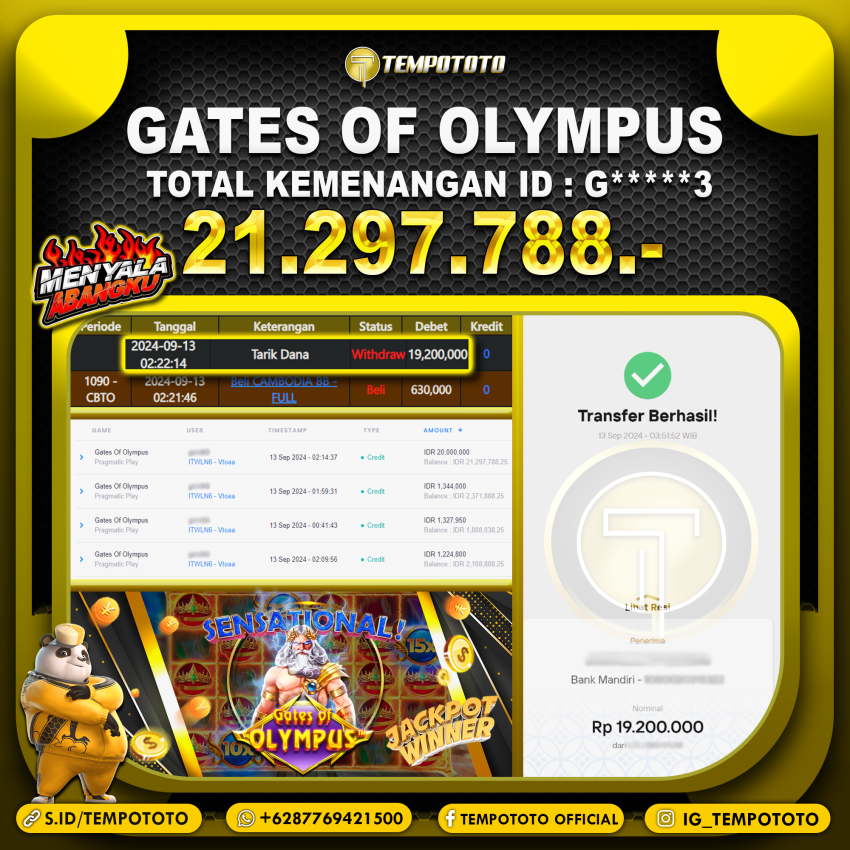 BUKTI JACKPOT TEMPOTOTO SLOT