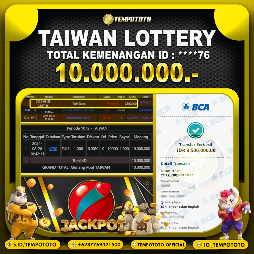 BUKTI JP TEMPOTOTO TOGEL