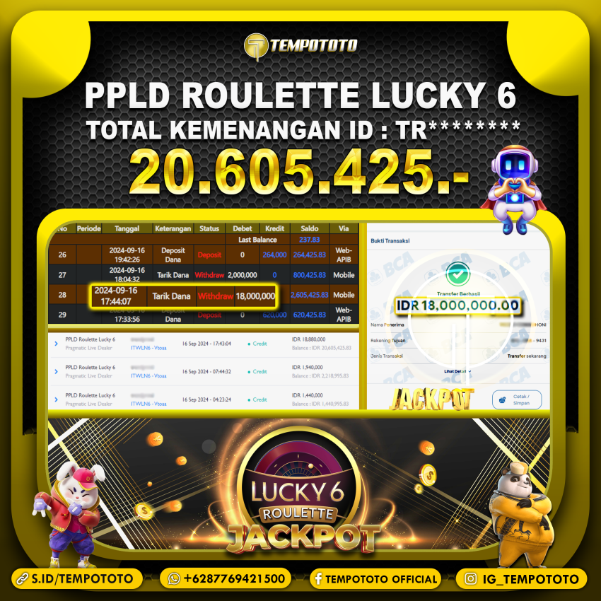 BUKTI JACKPOT TEMPOTOTO CASINO