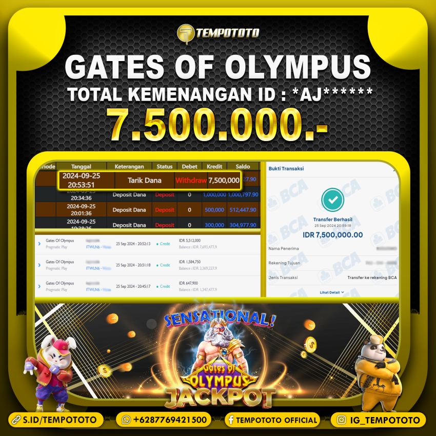BUKTI JACKPOT TEMPOTOTO SLOT