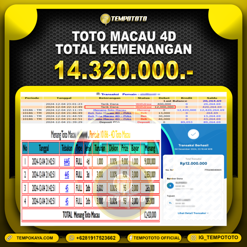 BUKTI JP TEMPOTOTO TOGEL