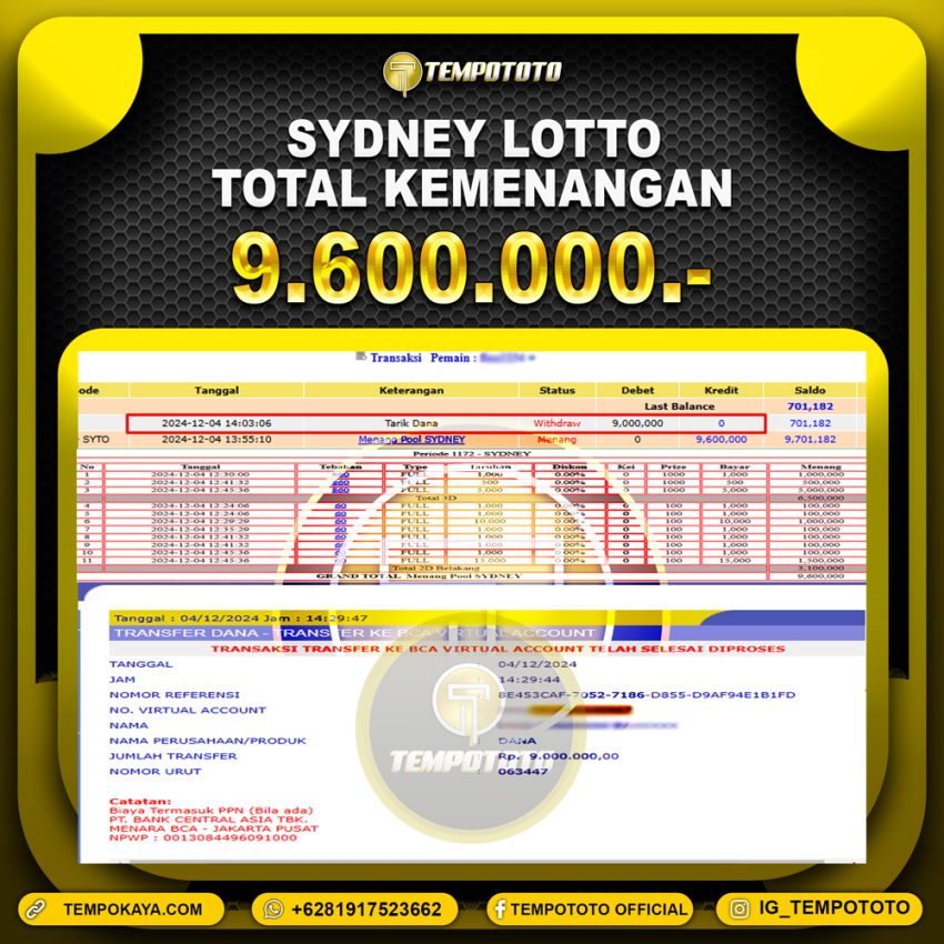 BUKTI JP TEMPOTOTO TOGEL