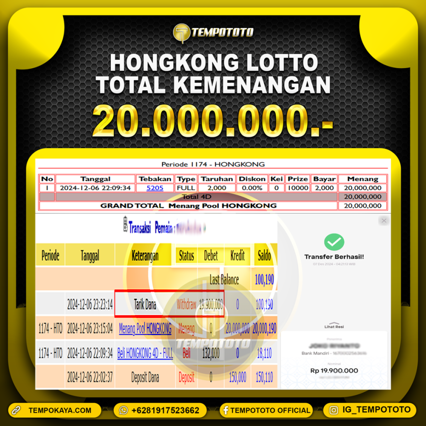 BUKTI JP TEMPOTOTO TOGEL