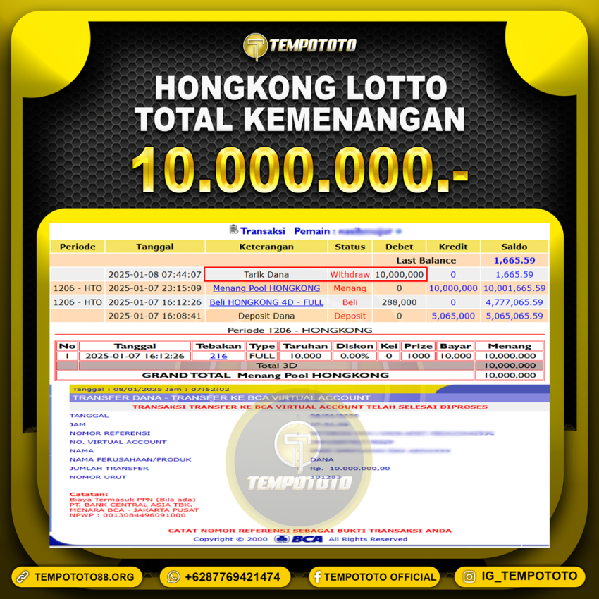 BUKTI JP TEMPOTOTO TOGEL