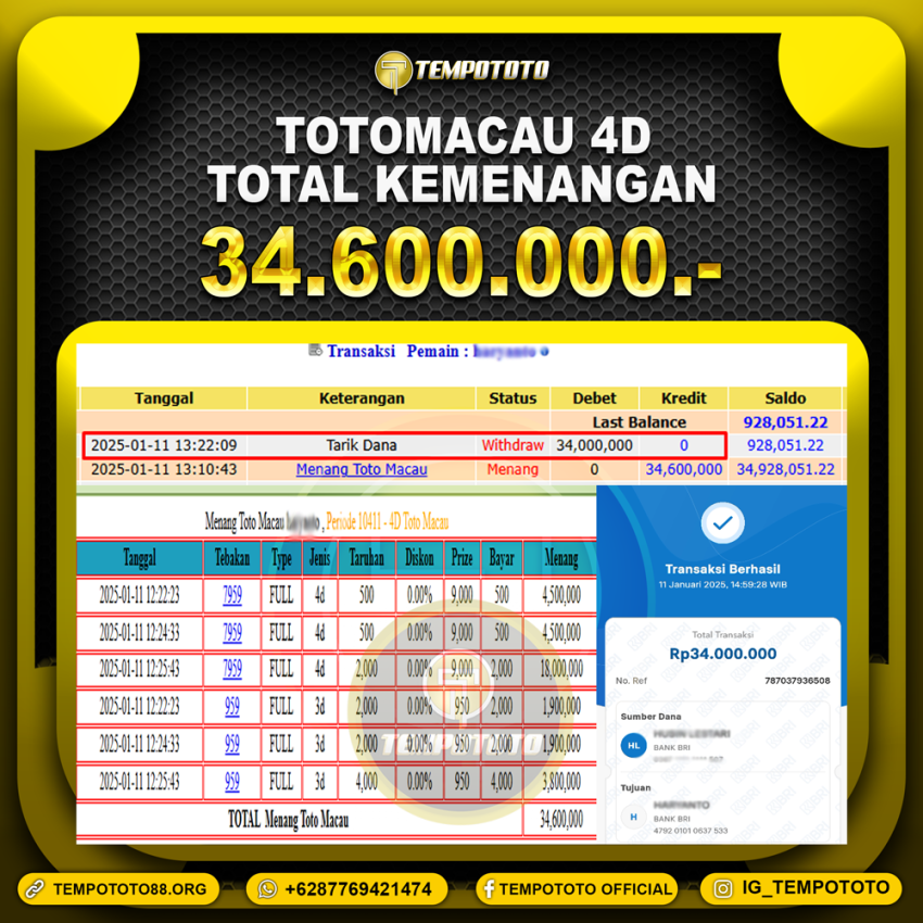 BUKTI JP TEMPOTOTO TOGEL